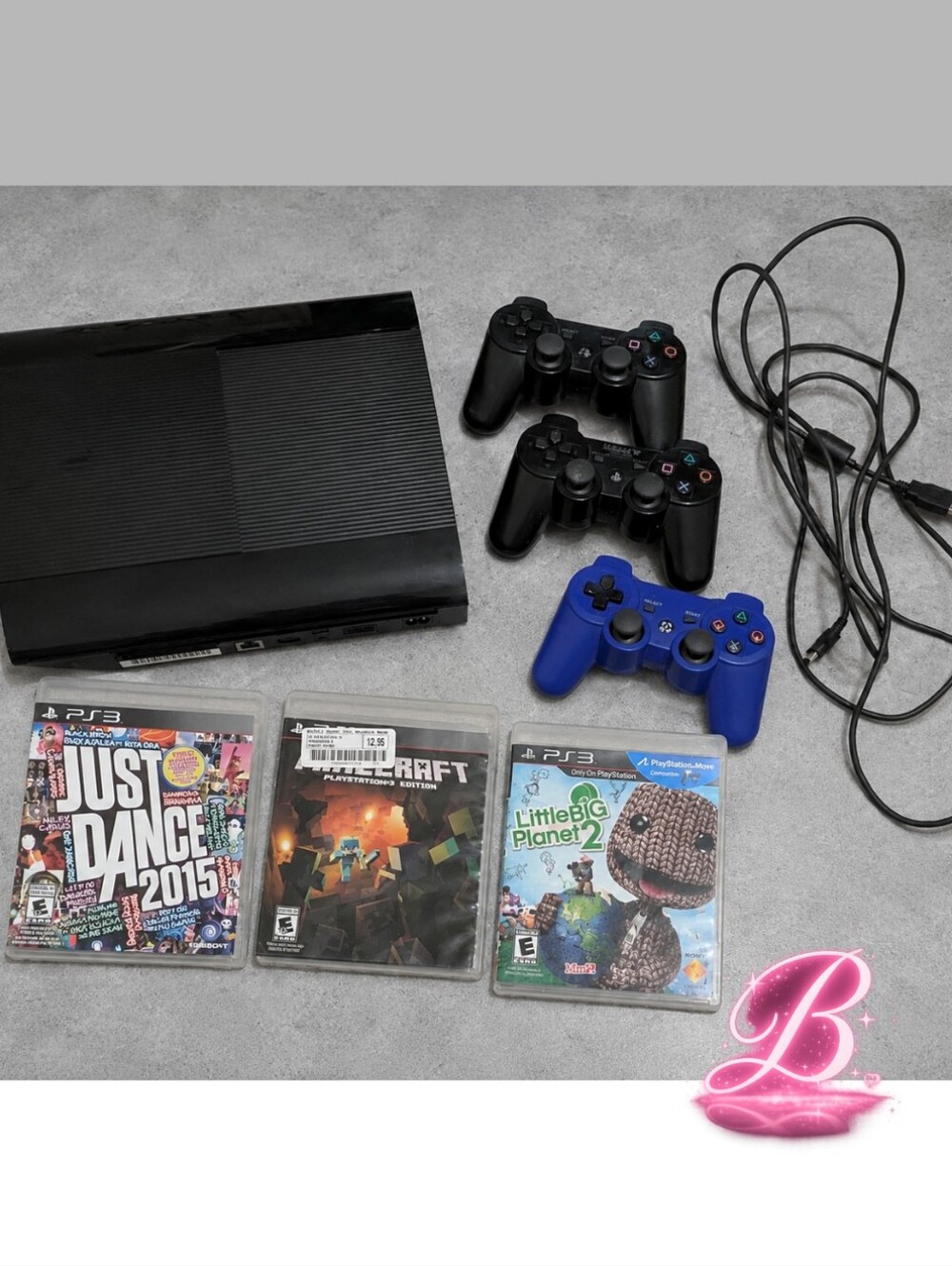 PS3 Super Slim 250 GB (With Controllers & Games) (w/o HDMI Or Power Cords)
